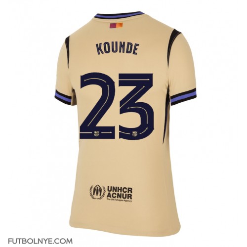 Camiseta Barcelona Jules Kounde #23 Visitante Equipación para mujer 2025-26 manga corta